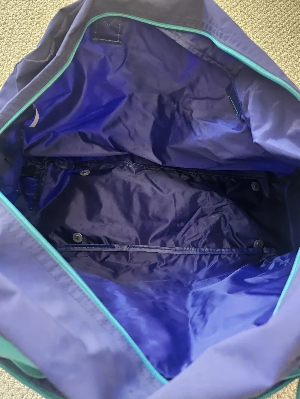 Dunlop Vintage 90s Duffel Bag Teal Turquoise Purple